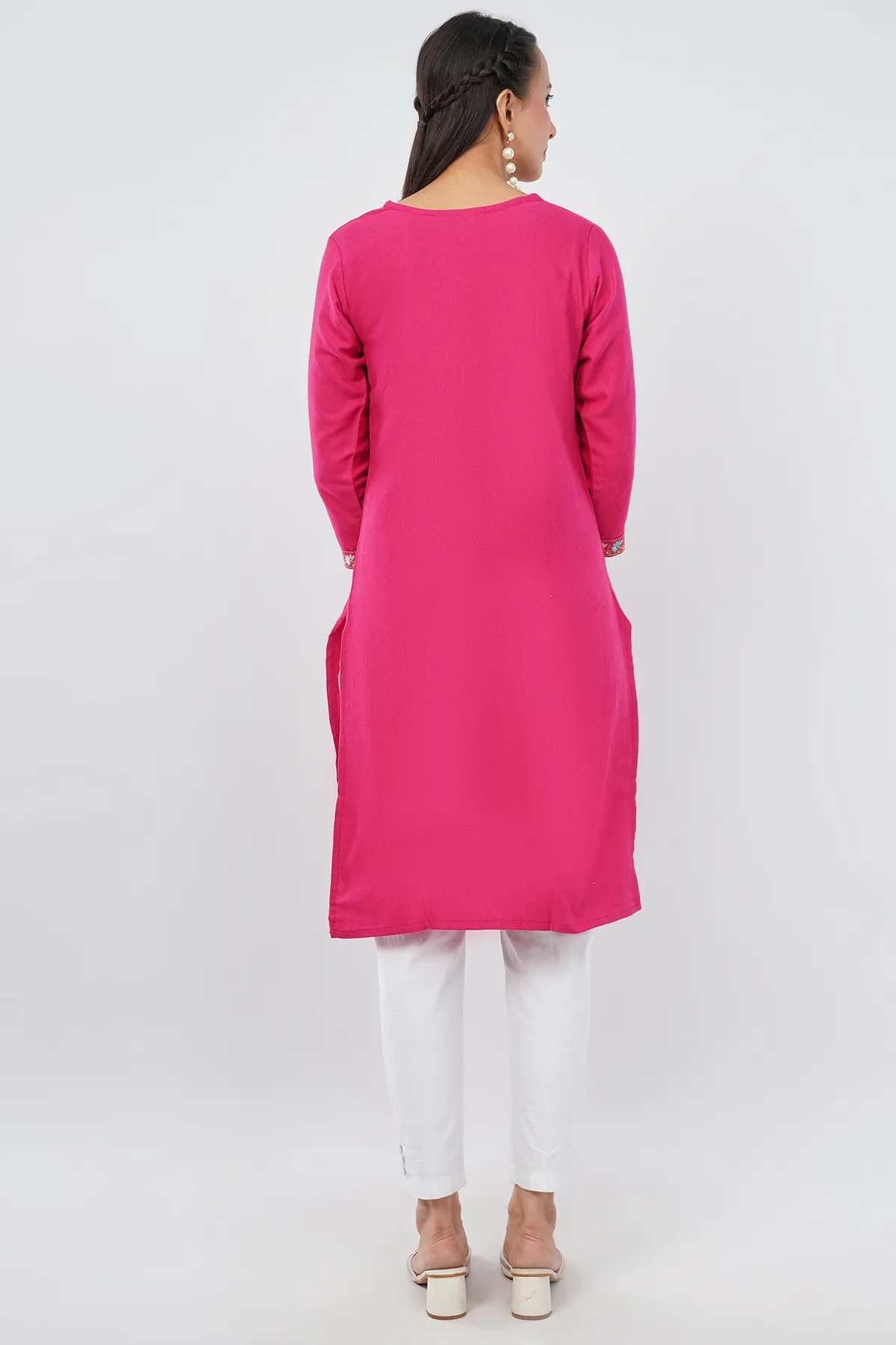 IL FILO Women’s Magenta Wool Blend Co-Ord Set | Stylish & Comfortable Daily Wear, Casual & Office Outfit - Image 2