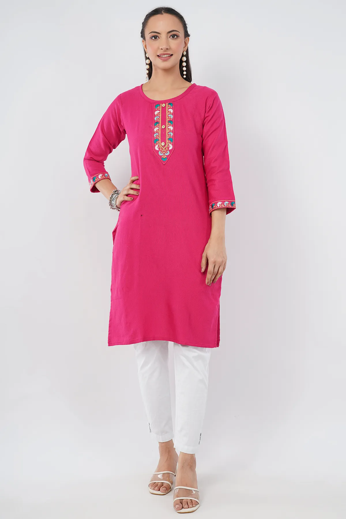 IL FILO Women’s Magenta Wool Blend Co-Ord Set | Stylish & Comfortable Daily Wear, Casual & Office Outfit - Image 3