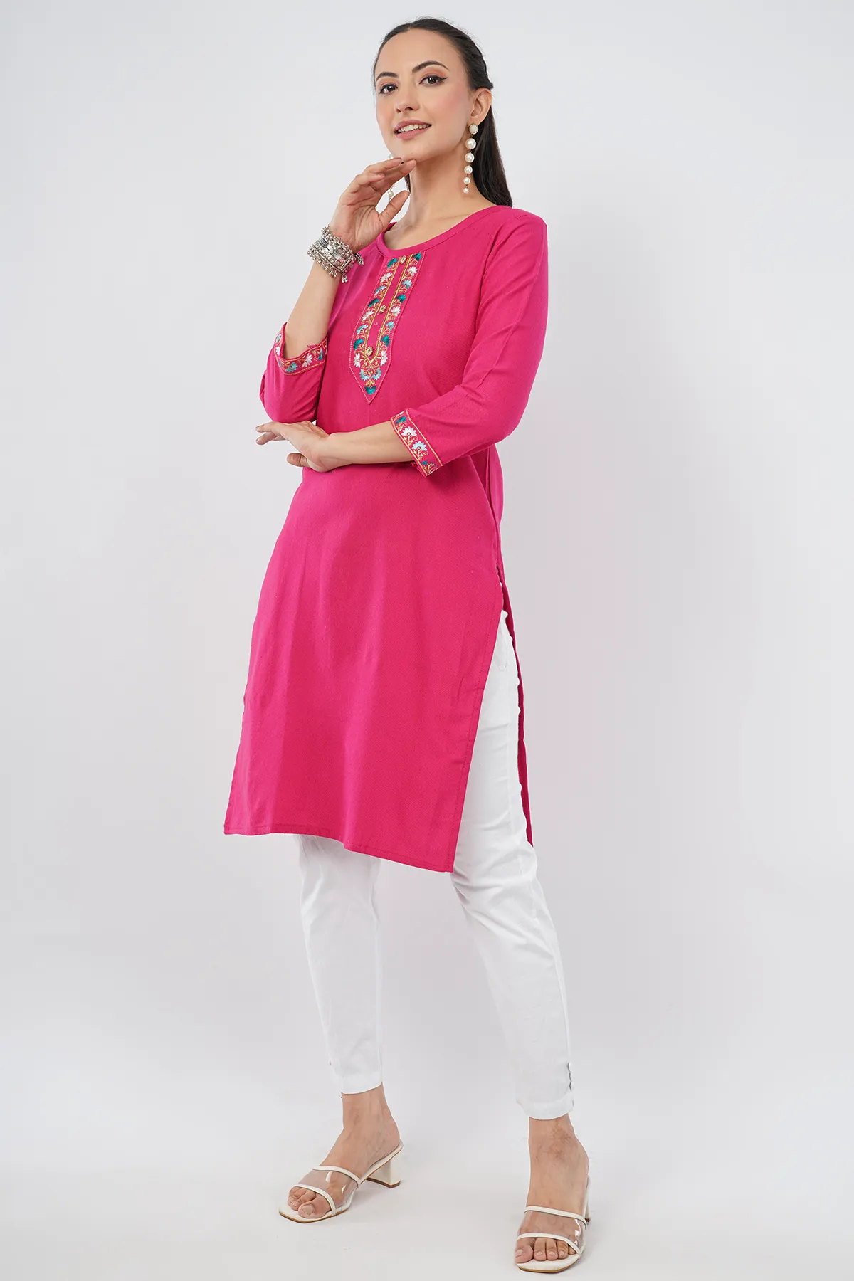 IL FILO Women’s Magenta Wool Blend Co-Ord Set | Stylish & Comfortable Daily Wear, Casual & Office Outfit - Image 4