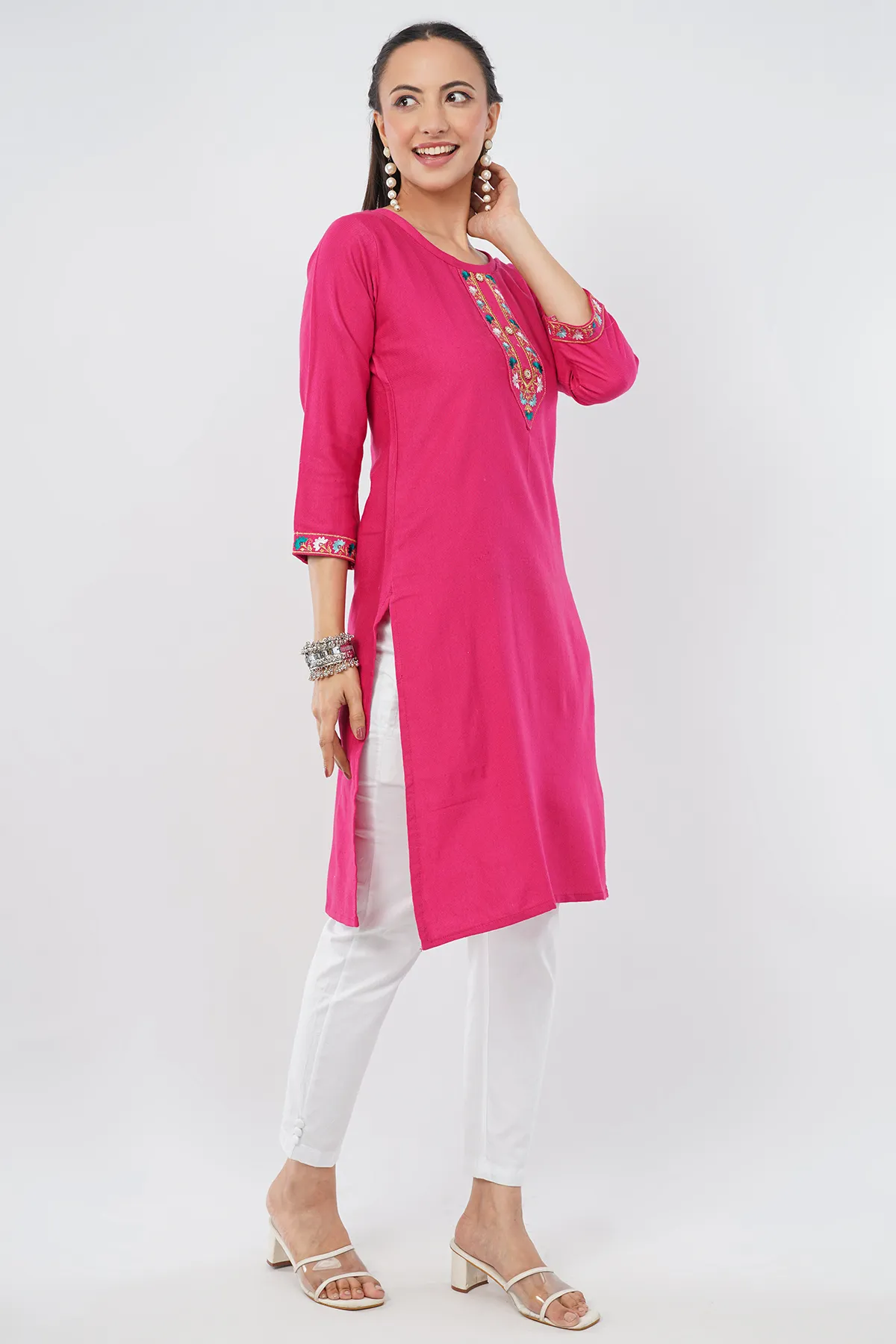 IL FILO Women’s Magenta Wool Blend Co-Ord Set | Stylish & Comfortable Daily Wear, Casual & Office Outfit - Image 5