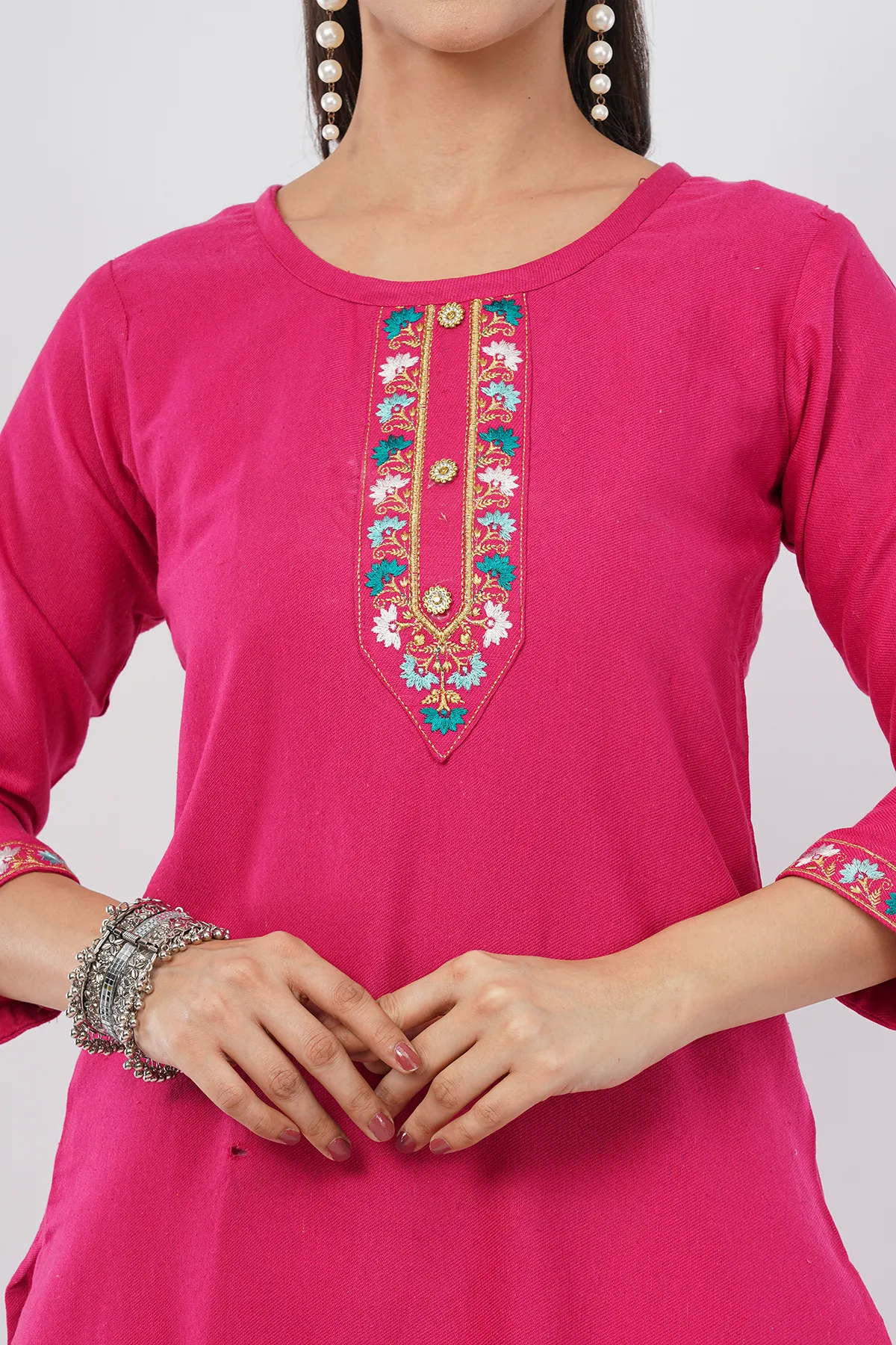 IL FILO Women’s Magenta Wool Blend Co-Ord Set | Stylish & Comfortable Daily Wear, Casual & Office Outfit - Image 6